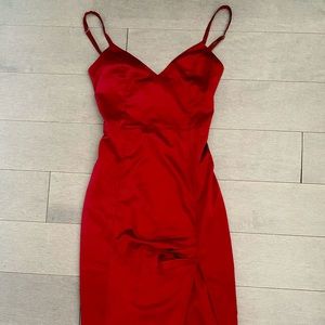 OHPOLLY SILK RED DRESS